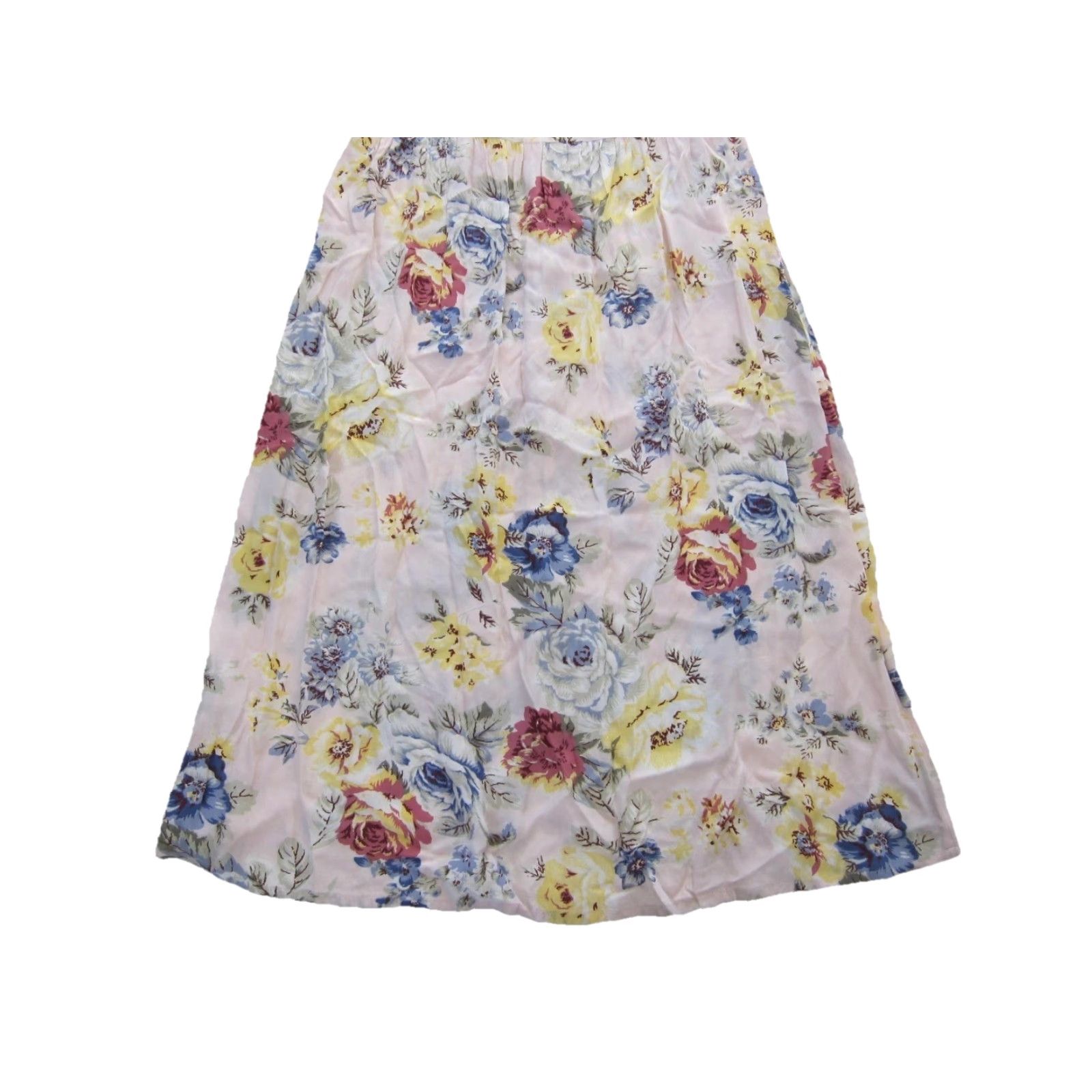 Vintage VINTAGE Together Dress Cottage Rose Floral Button Down Rayon 8 Pink Blue Yellow Size M / US 6-8 / IT 42-44 - 7 Thumbnail