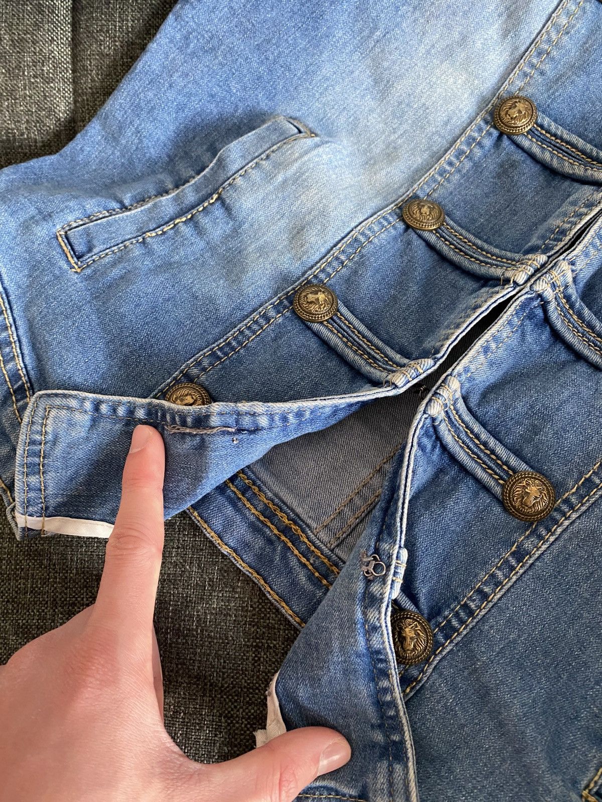 Hysteric Glamour Vintage Denim Avant Garde Jacket Y2K Faded Washed Y2K Hype Size M / US 6-8 / IT 42-44 - 5 Thumbnail