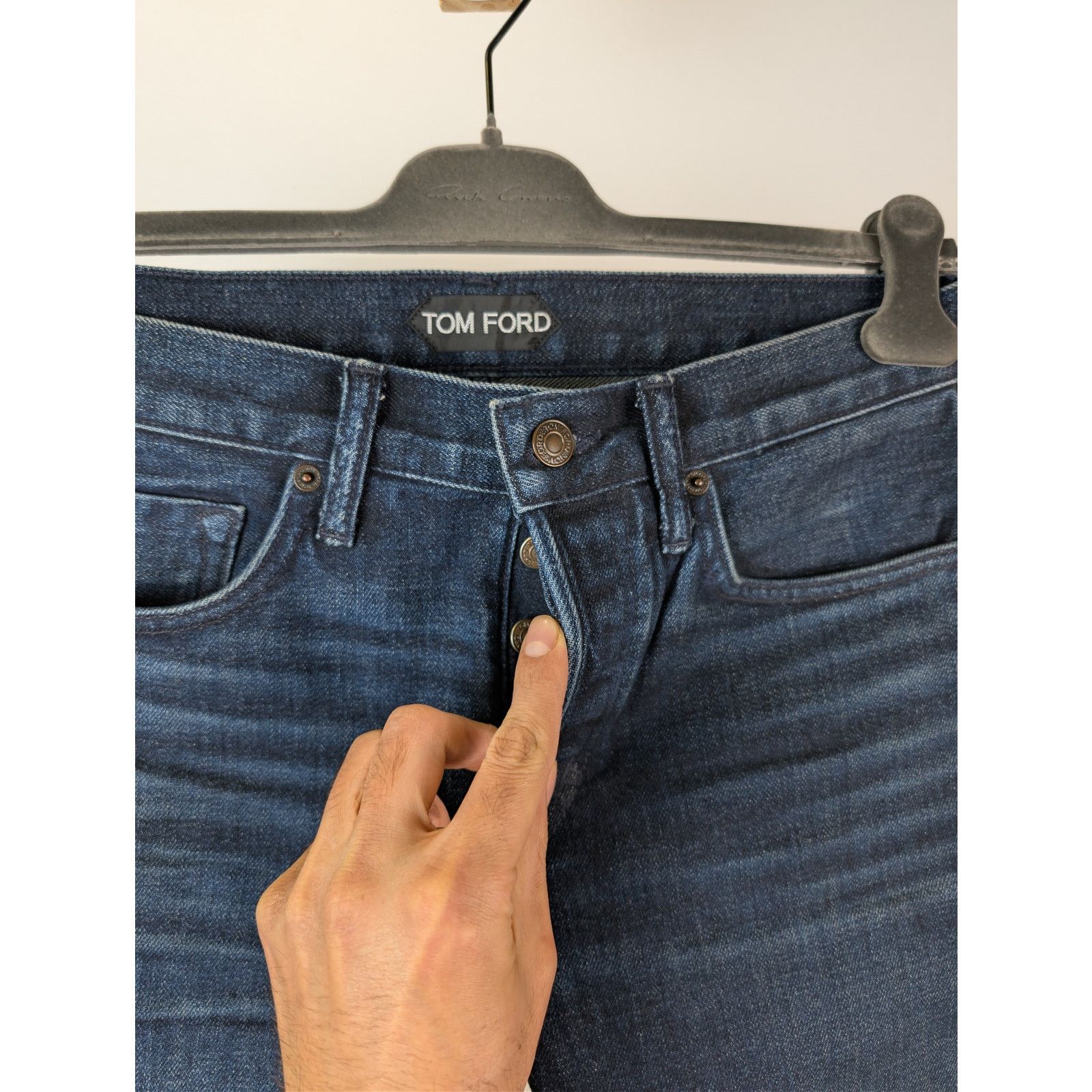 Tom Ford o1rshd1 Slim Fit Denim Jeans in Navy Blue Size US 30 / EU 46 - 7 Thumbnail