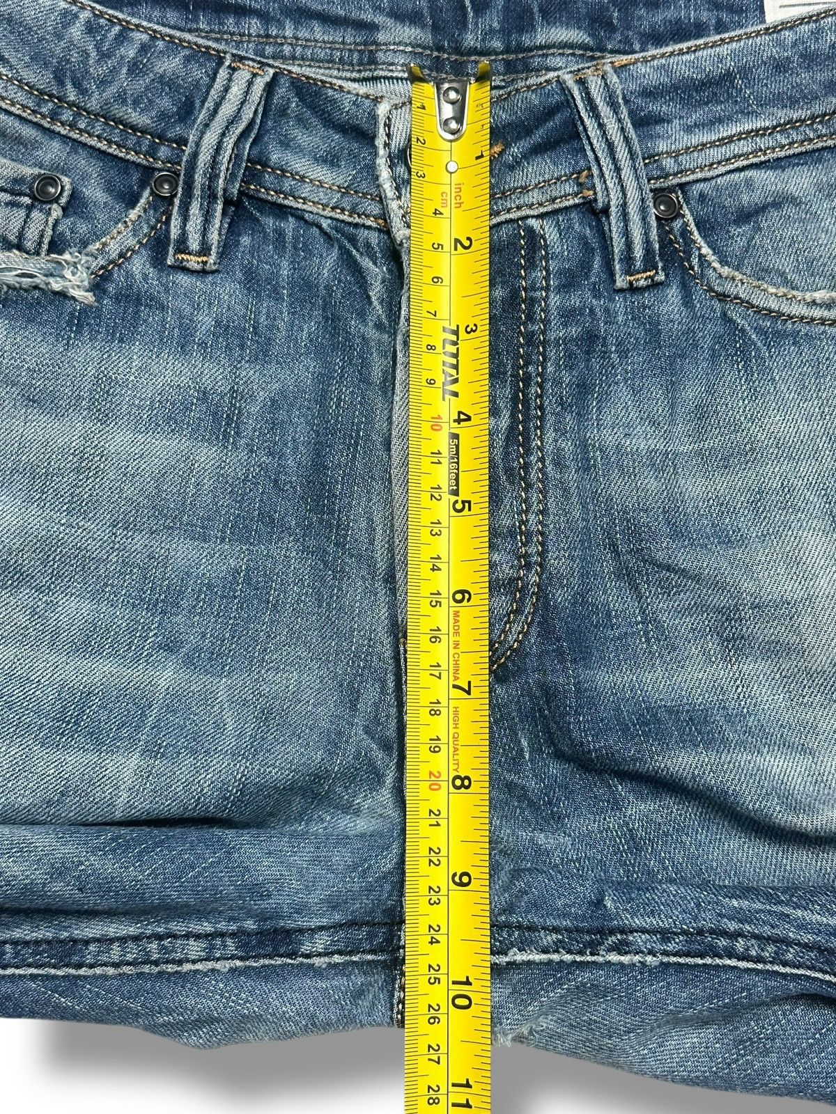 Diesel Diesel Viker Medium Blue Distressed Button Fly Faded Jeans Size US 31 - 22 Thumbnail