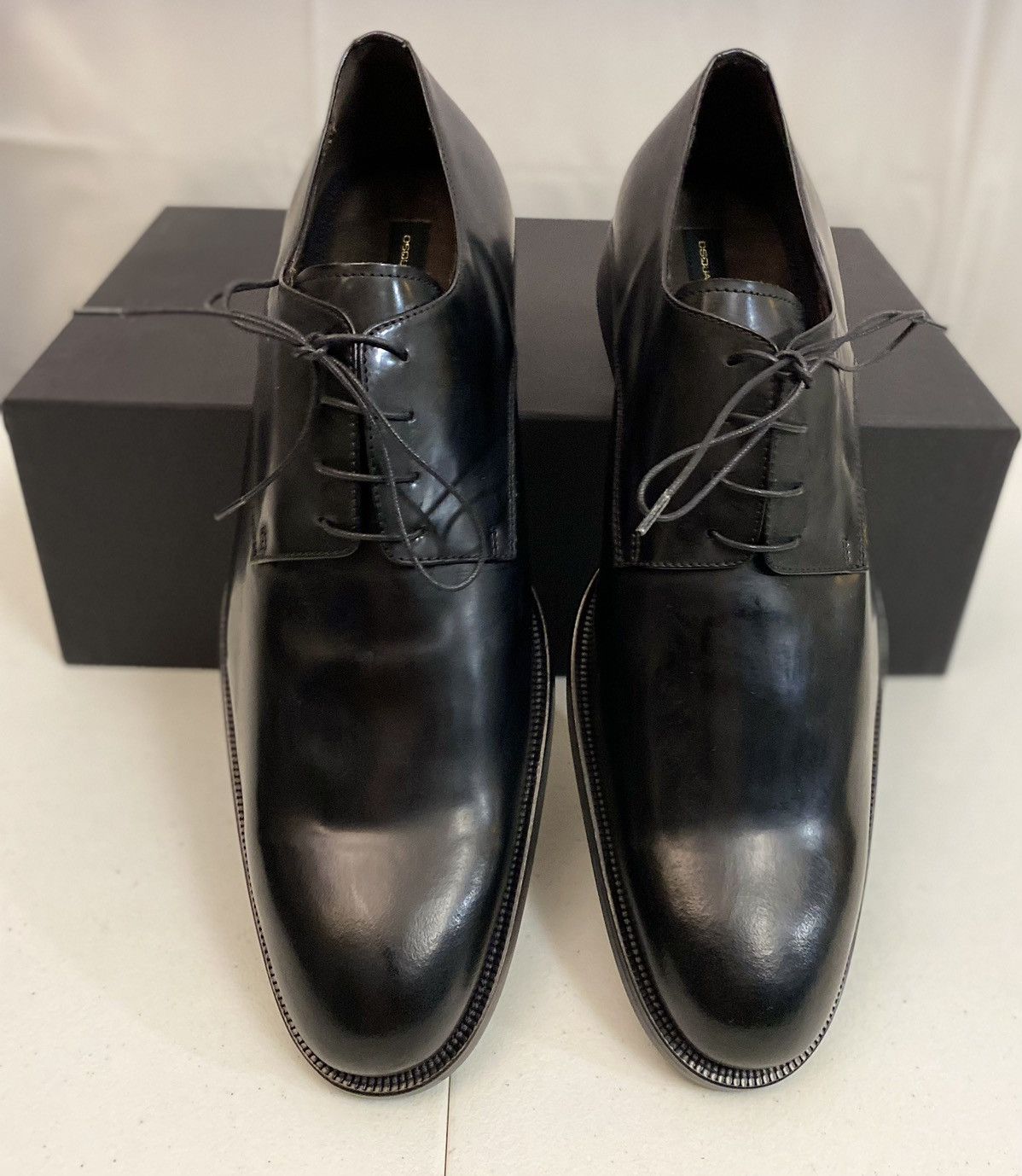 Dsquared2 Dsquared2 🇮🇹 Black Polished Leather Evening Derby 11 NEW Size US 11 / EU 44 - 5 Thumbnail