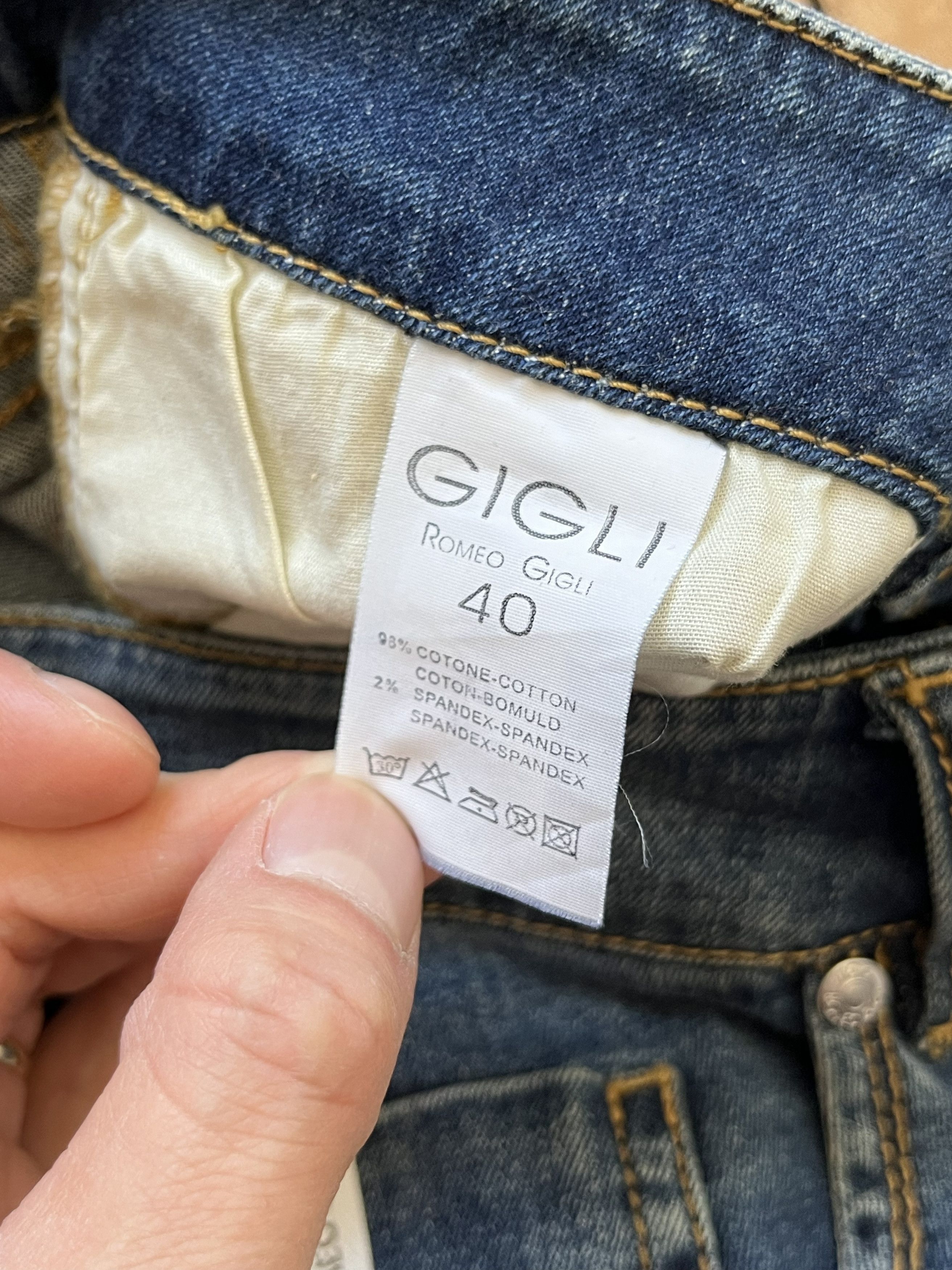 Romeo Gigli embellished rhinestone jeans