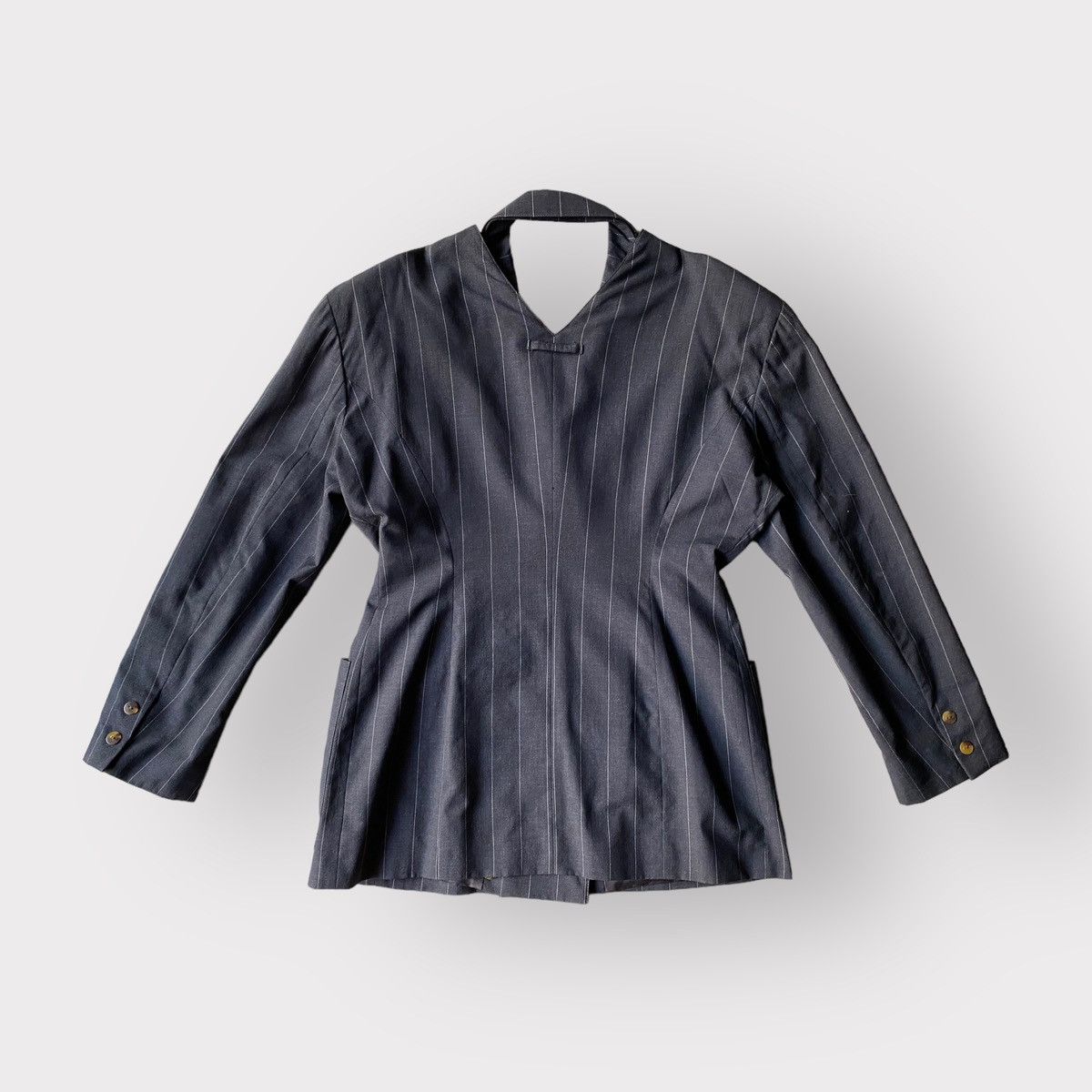 Jean Paul Gaultier Vintage 80’s Gaultier Pour Gibo Cut Out Blazer Size L / US 10 / IT 46 - 2 Thumbnail