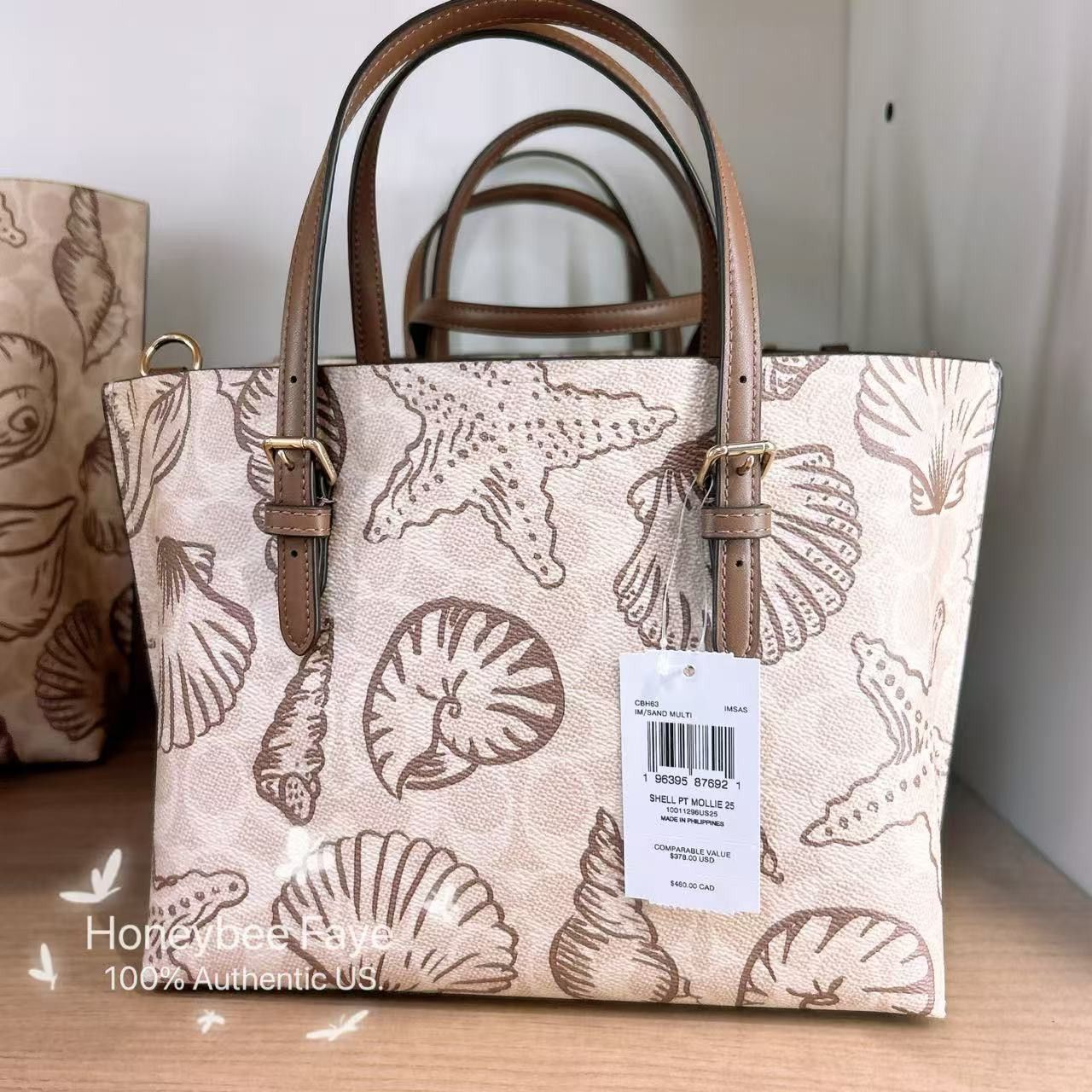Coach Mollie Tote Bag 25 In Signature Canvas With Shell CBH63 Size ONE SIZE - 2 Thumbnail