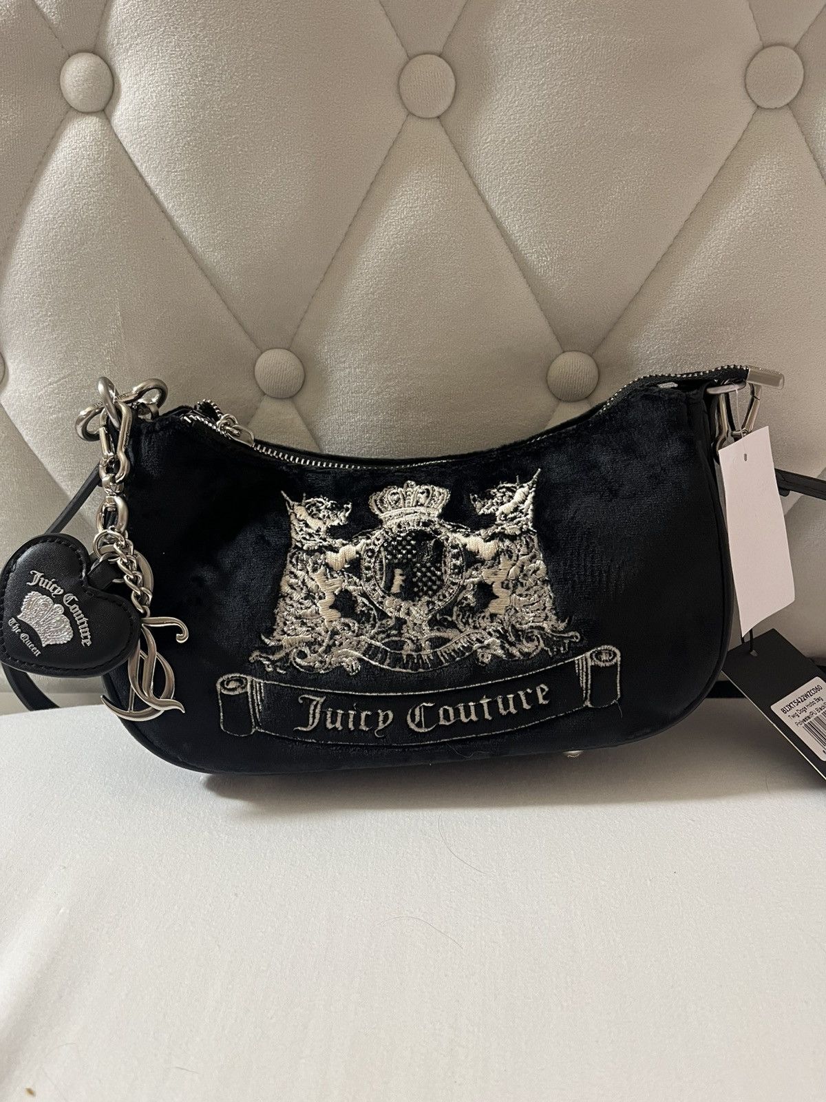 Juicy Couture × Vintage Juicy Couture Black Velour Mini Shoulder
