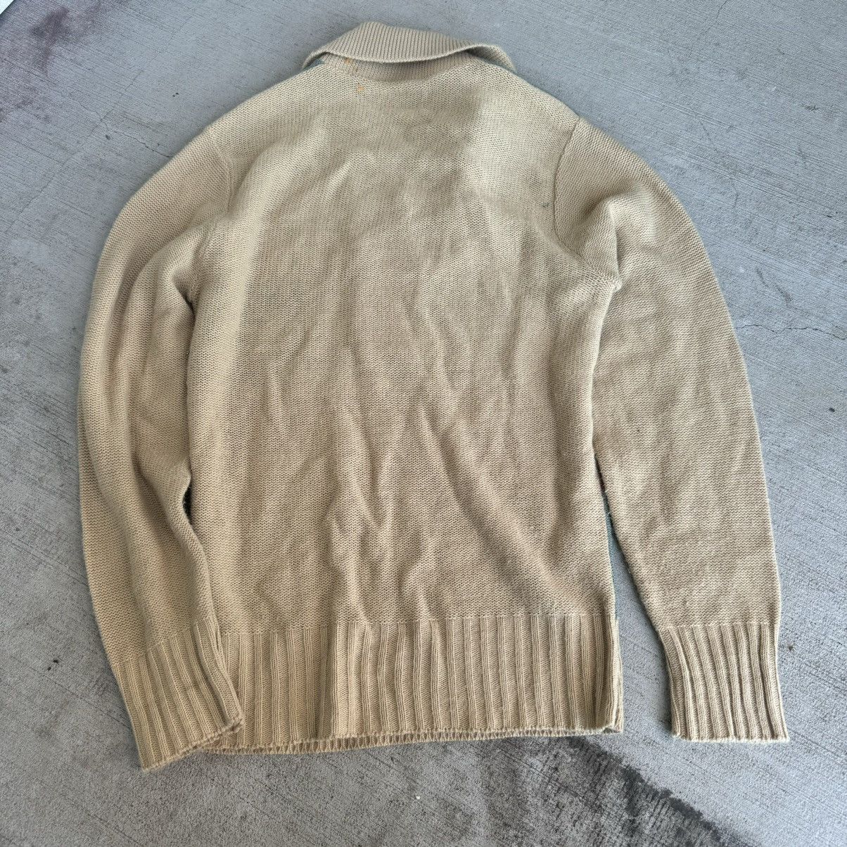 Vintage Vintage 70s/80s Knit Striped Polo Collared Sweater Size US L / EU 52-54 / 3 - 2 Thumbnail