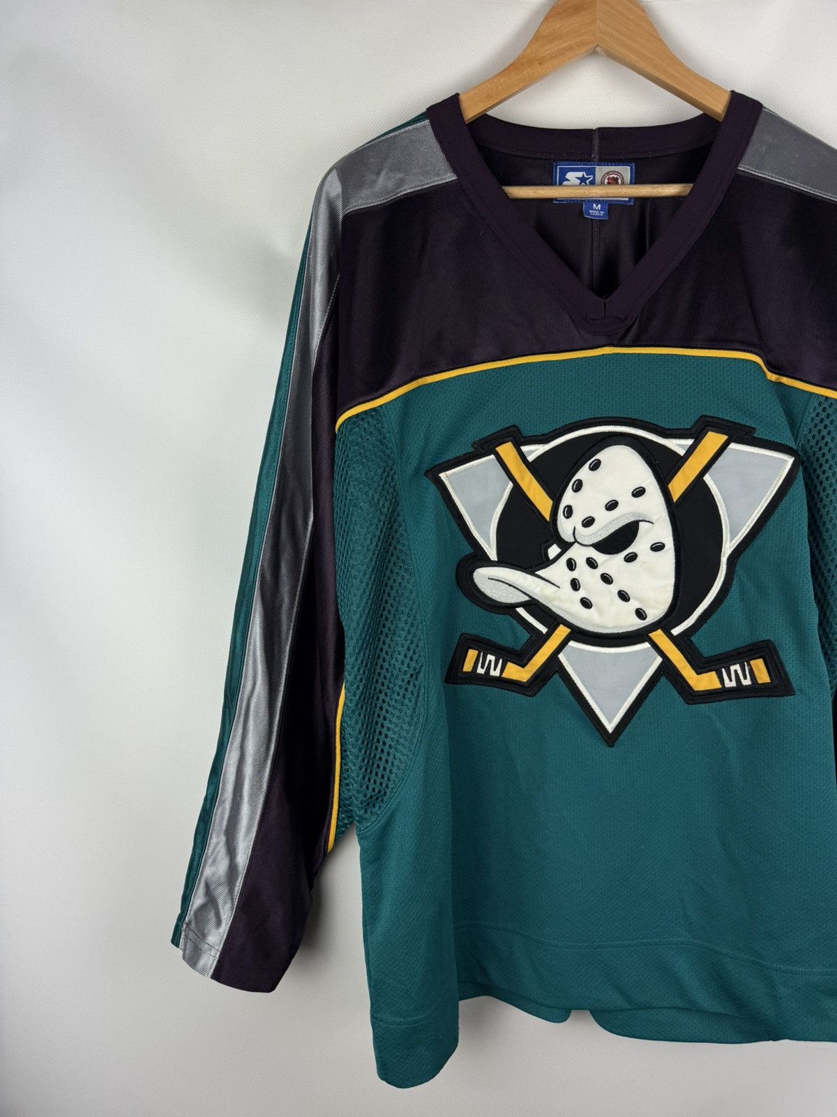 Starter VTG 90s Starter Anaheim Mighty Ducks NHL Jersey Shirt Size M Size US M / EU 48-50 / 2 - 2 Thumbnail