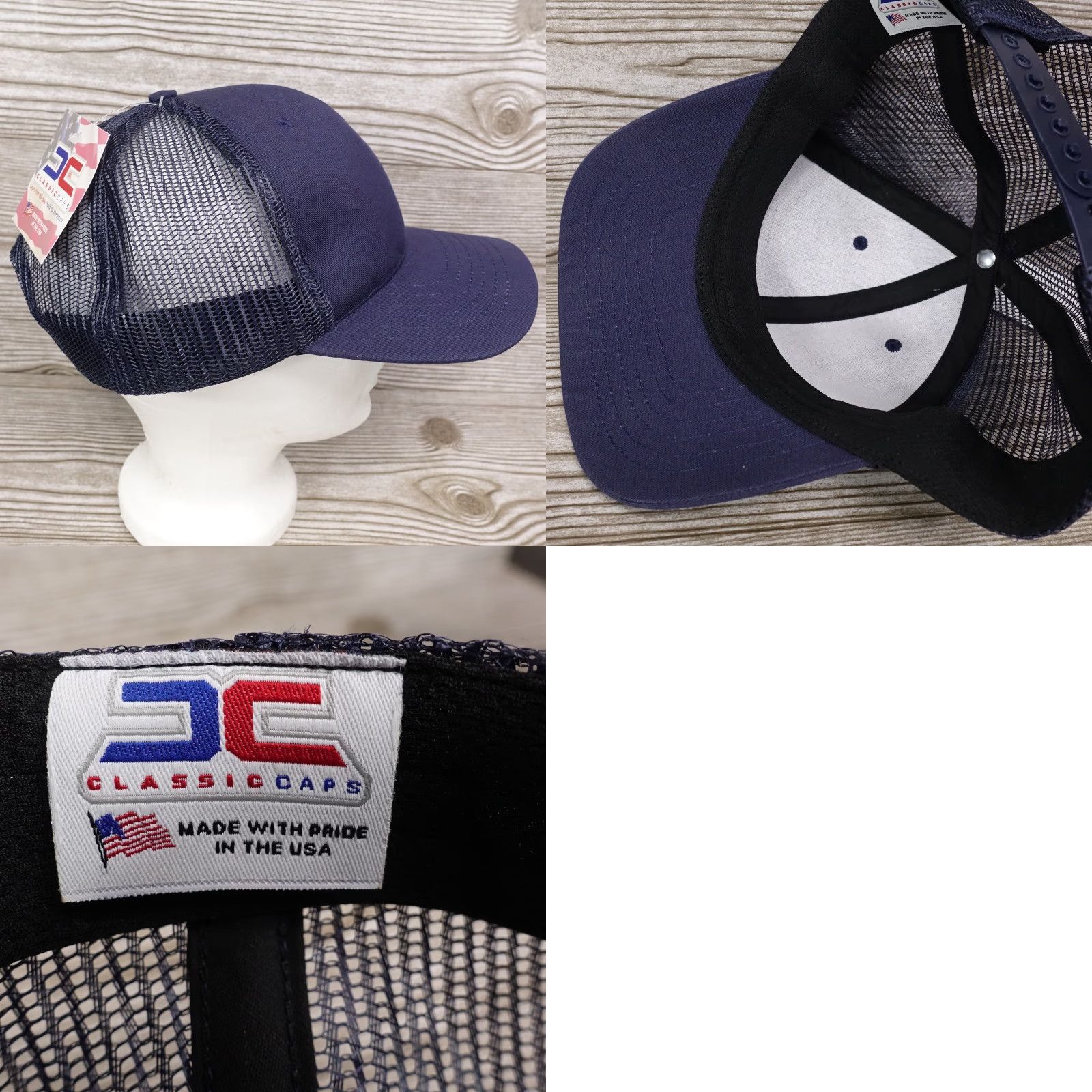 Vintage Vintage Classic Caps Navy Blue Vented Snapback Cap Unisex Adjustable Casual Hat Size ONE SIZE - 8 Thumbnail