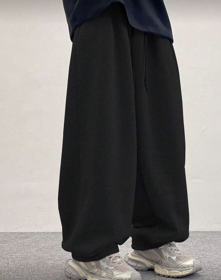 Japanese Brand Wide-Leg Baggy Fleece Sweatpants Oversized Joggers Size US 34 / EU 50 - 6 Thumbnail