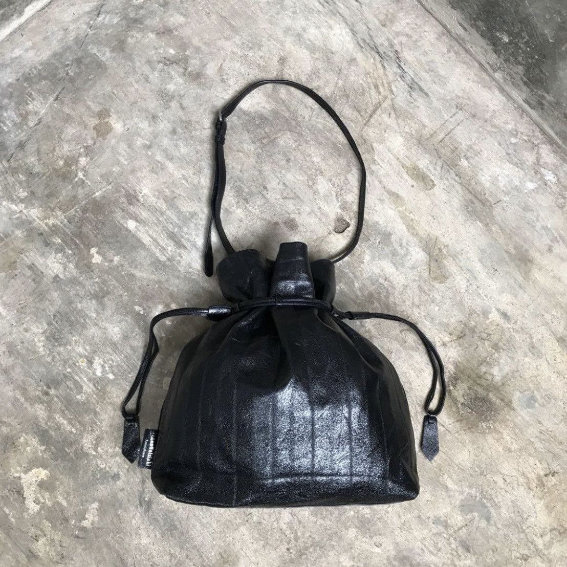 Leather Ivana Helsinki By Paola Suhonen Leather Bucket Bag Size ONE SIZE - 3 Thumbnail