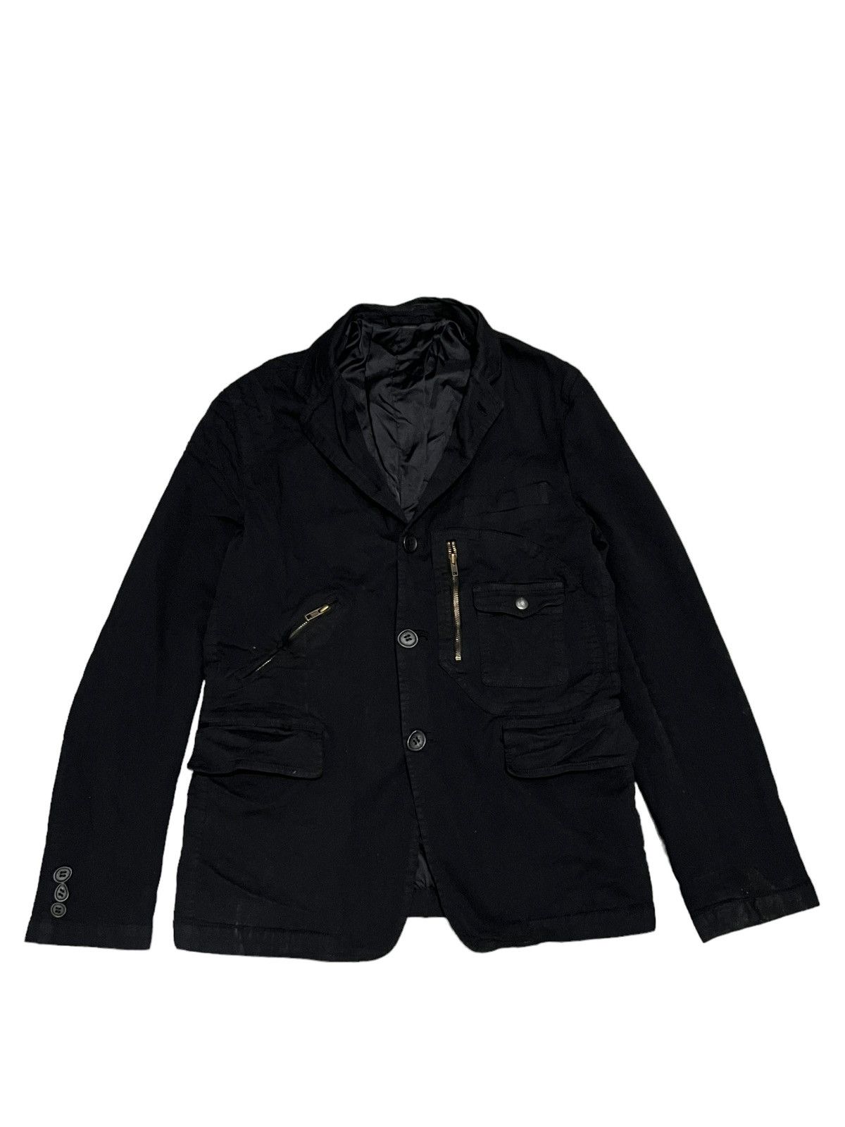 image of 2005 Comme Des Garcons Tactical Multipocket Blazer Jacket in Black, Men's (Size Medium)