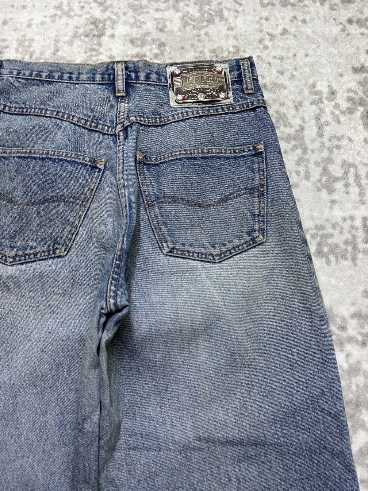 Pepe Jeans Vintage PePe Classic Stone Wash Baggy Loose Streetwear Denim Size US 30 / EU 46 - 12 Thumbnail