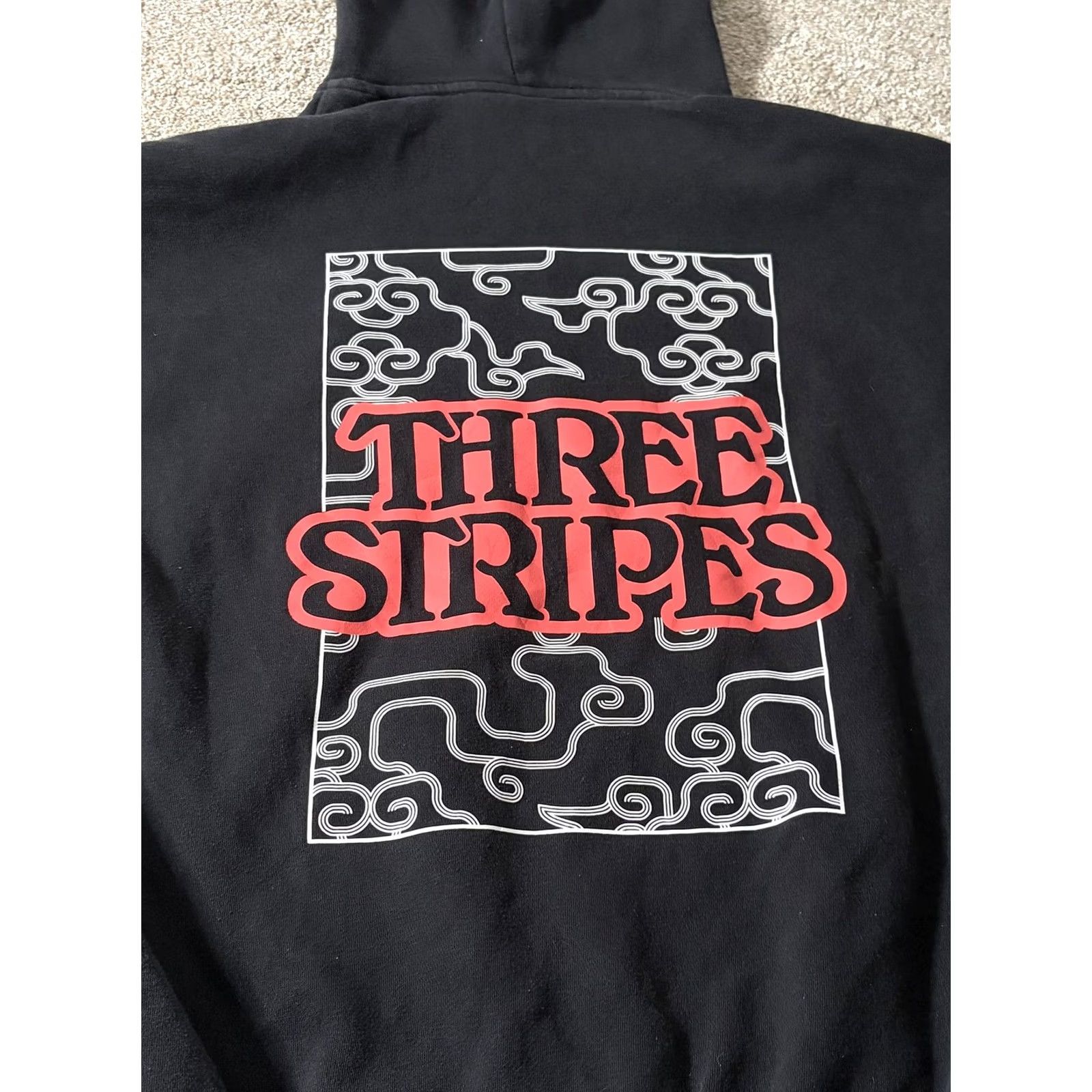 Adidas Adidas Hoodie Mens Small Black Three Stripes Graphic Fleece Sweatshirt Pullover Size US S / EU 44-46 / 1 - 7 Thumbnail