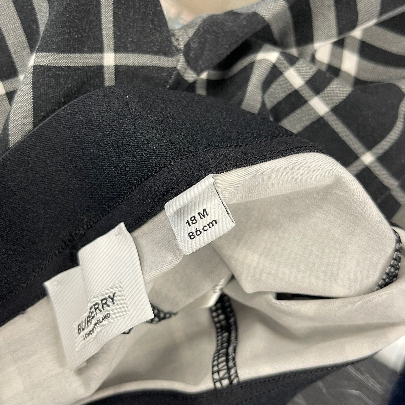 BURBERRY Babies' Bear Print Cotton Leggings size 18 Months