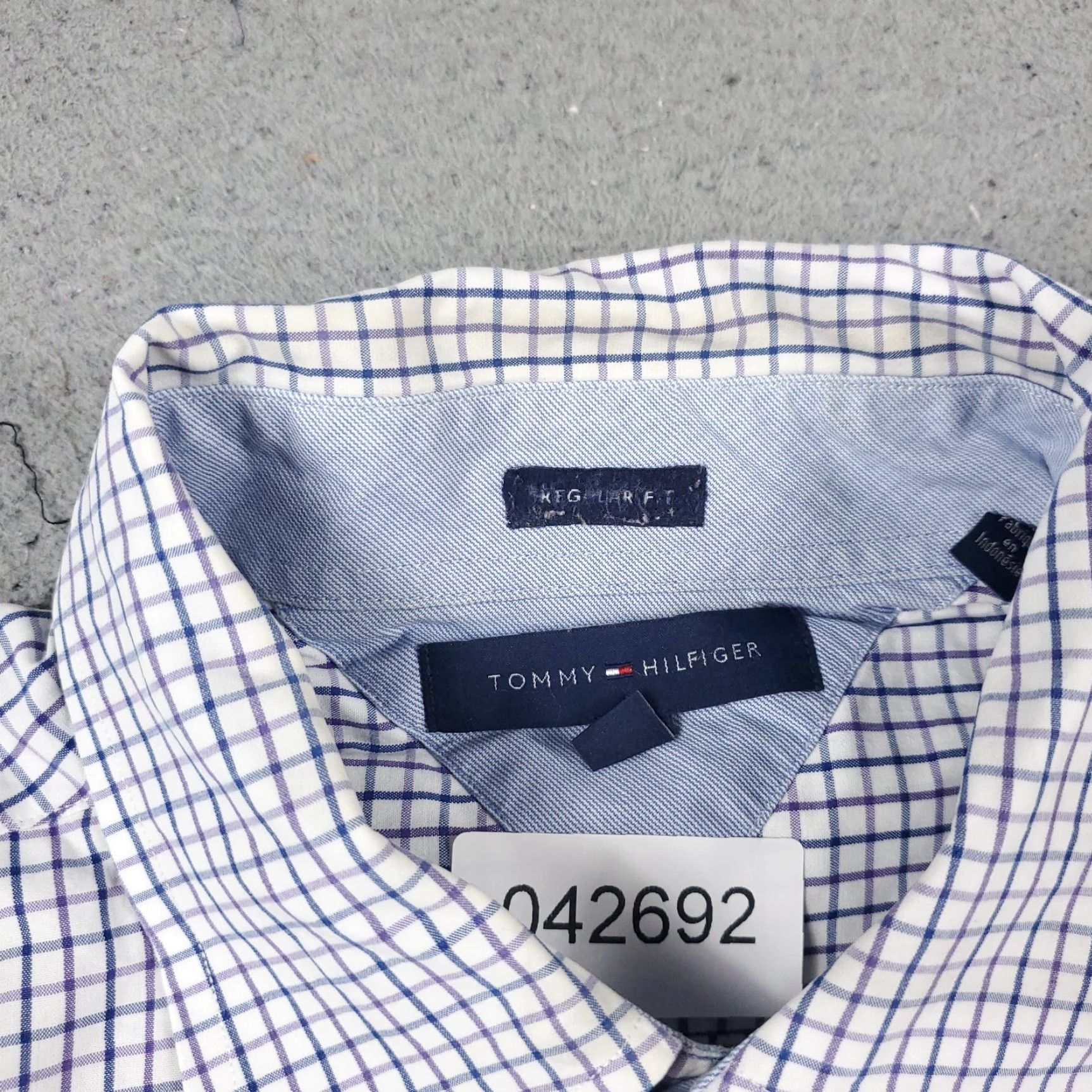 Tommy Hilfiger Tommy Hilfiger Shirt Mens Large Blue Check Casual Button Up Long Sleeve Size US L / EU 52-54 / 3 - 6 Thumbnail