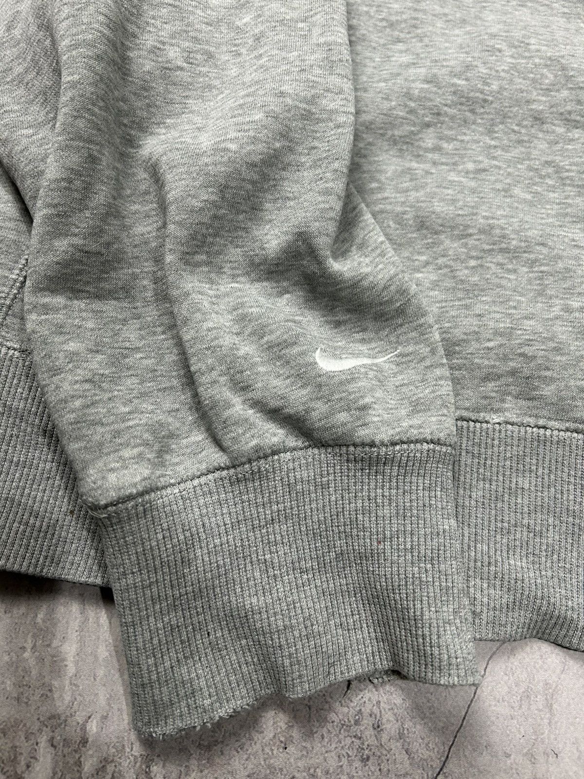 Nike × Vintage Vintage Baggy Nike Big Swoosh Athdpt Drill Hoodie Y2K Size US L / EU 52-54 / 3 - 7 Thumbnail