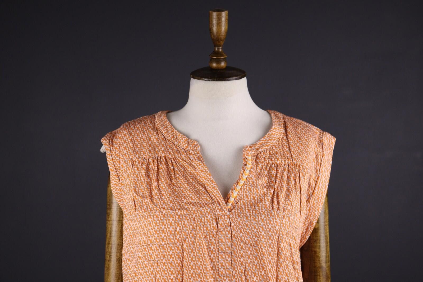 Designer Emily Van Den Bergh Orange All Over Top Shirt Size M Size M / US 6-8 / IT 42-44 - 2 Thumbnail