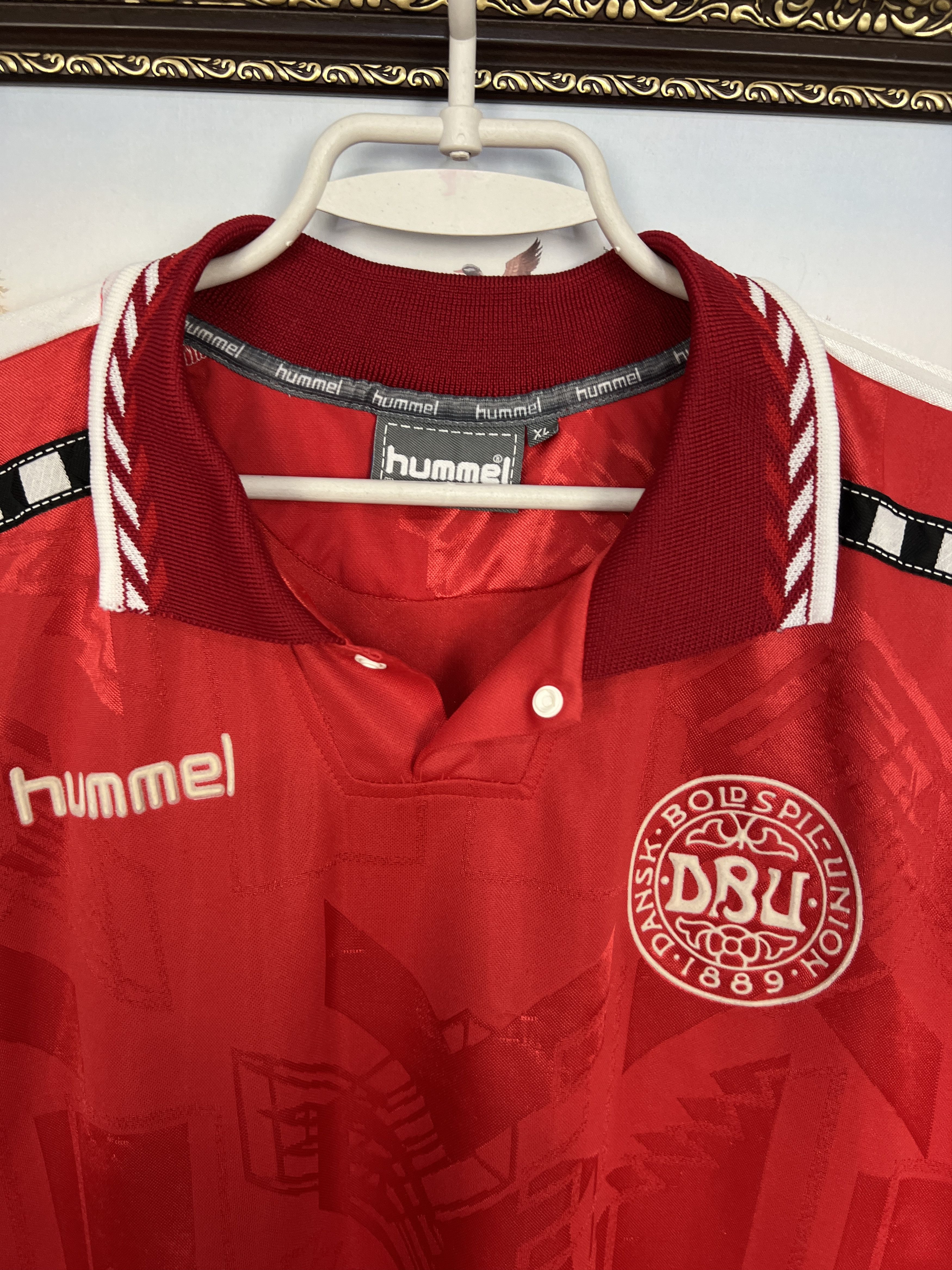 Hummel Share Denmark Home football shirt 1996 Soccer Hummel Jersey Size US XL / EU 56 / 4 - 5 Thumbnail