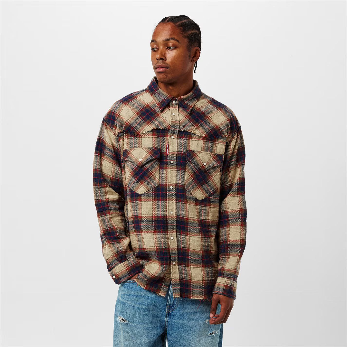 Dsquared2 o1g2r1mq0426 Long Sleeve Cowboy Shirt in Multicolor Size US L / EU 52-54 / 3 - 3 Thumbnail