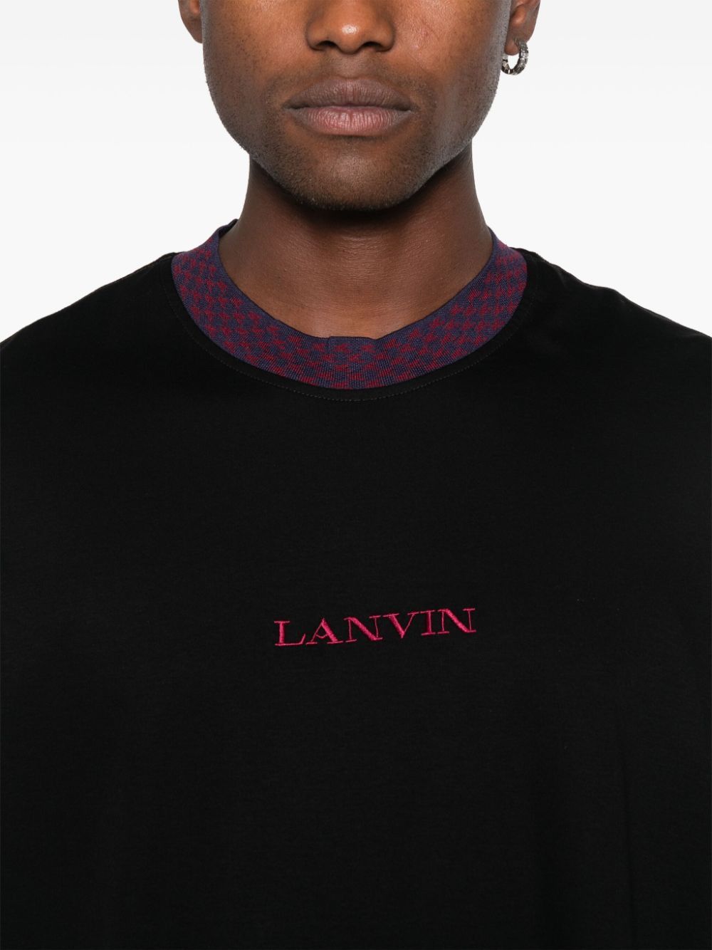 Lanvin o1h1sh11224 Logo T-Shirt in Black Size US L / EU 52-54 / 3 - 6 Thumbnail