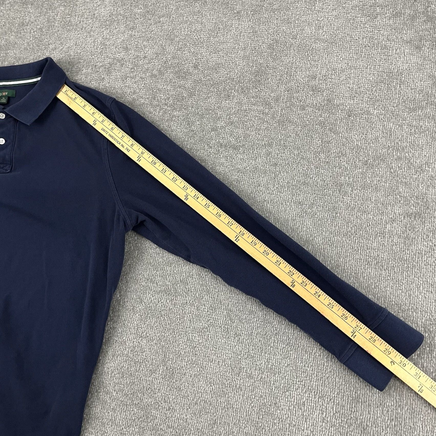 J.Crew J.CREW Polo Shirt XL Long Sleeve Collared Solid Blue Activewear Mens Size US XL / EU 56 / 4 - 5 Thumbnail