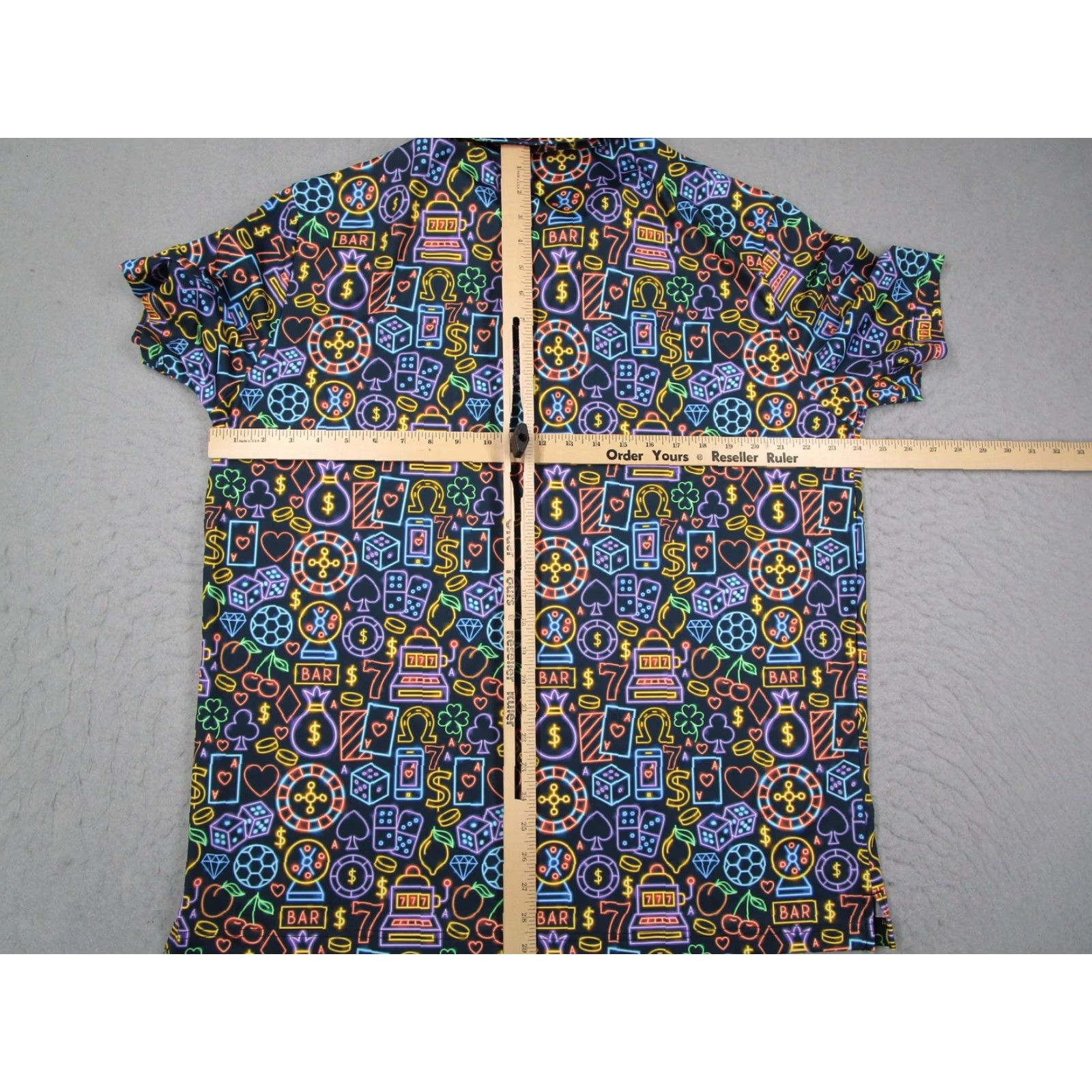 Vintage Sunday Swagger Polo Shirt Mens XL Black AOP Neon Casino Gambling Golf Print Polo Shirt Mens XL Black AOP Neon Casino Gambling Golf Print Size US XL / EU 56 / 4 - 5 Thumbnail