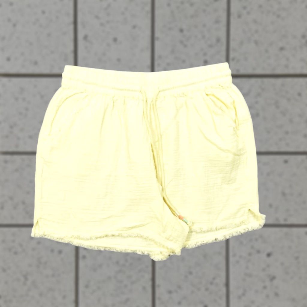 Vintage Lane Bryant Women's Size 16 Yellow 100% Cotton Gauze Pull On Shorts NWT - Solid Chino Casual Spring Summer Womens Size 38" / US 16 / IT 52 - 1 Thumbnail