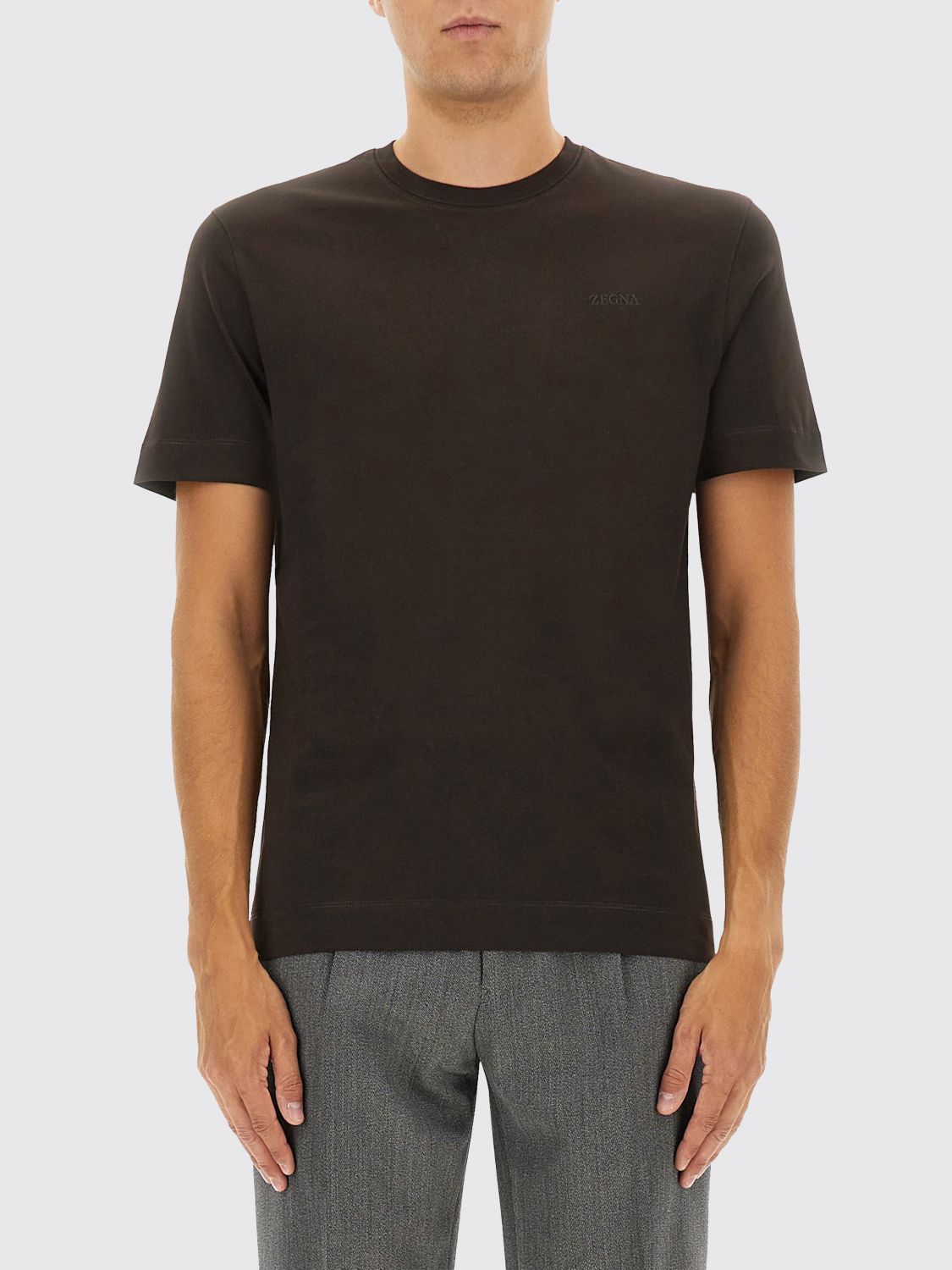 Zegna T-Shirt Men Brown