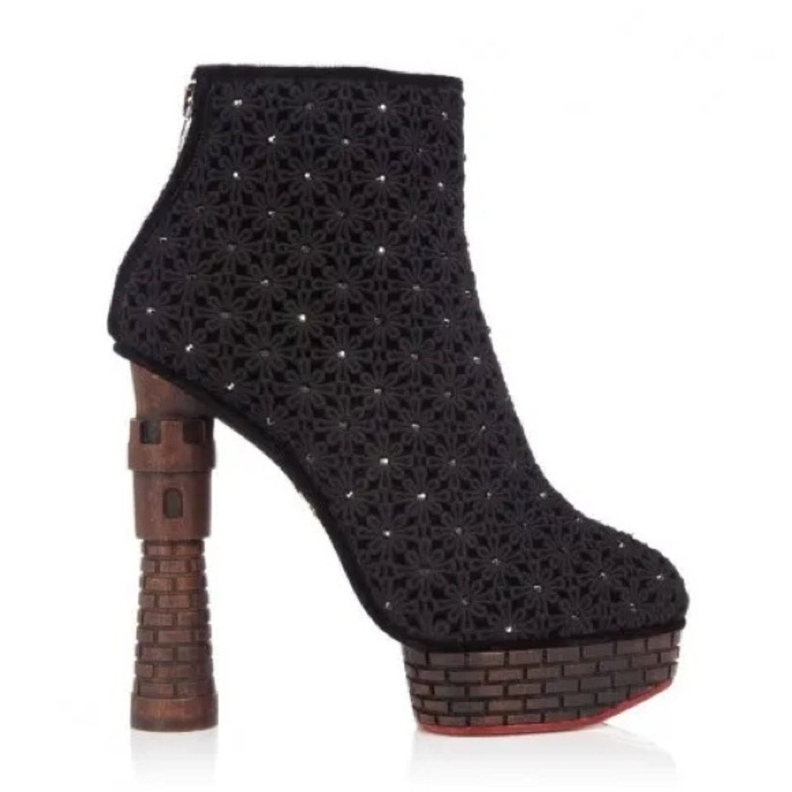 Charlotte Olympia Charlotte Olympia Damsel Castle Tower Crochet Platform Boots Size US 8 / IT 38 - 2 Thumbnail