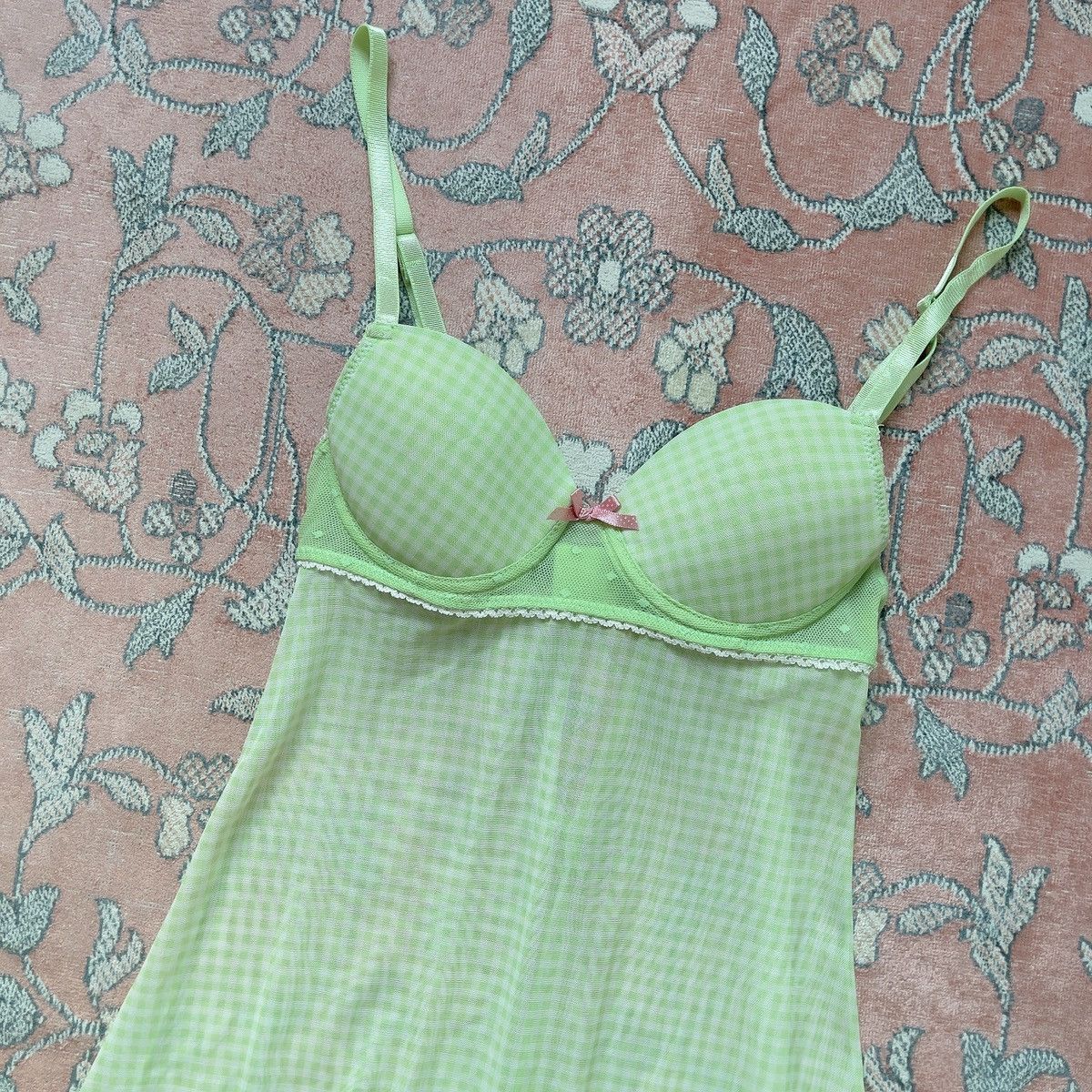 Other Rampage Green Plaid Mesh Mini Dress (XS-S) Size S / US 4 / IT 40 - 10 Thumbnail