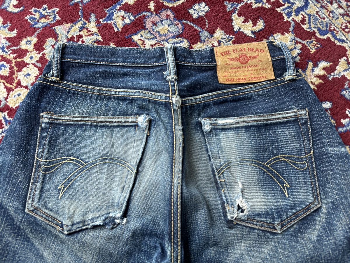 The Flat Head The Flat Head 3002 Golden Selvedge Raw denim faded jeans Size US 29 - 4 Thumbnail