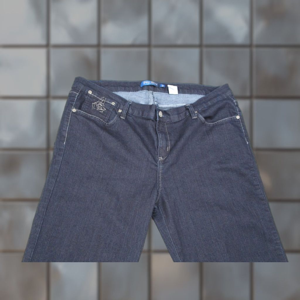 Denime Judy Blue Jeans Women 3XL XXXL Blue Mid Rise Embroidered Denim Stretch 37x32 Jeans Size 40" / US 18 - 1 Thumbnail
