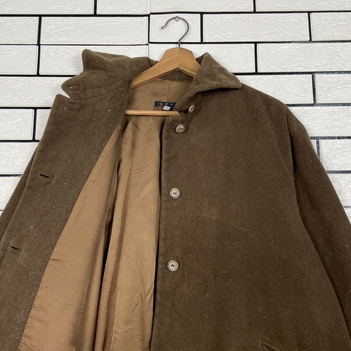 Other Ixia Made In Italy Brown Wool Cashmere Overcoat Size M / US 6-8 / IT 42-44 - 11 Thumbnail
