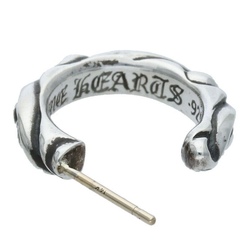 Chrome Hearts Scroll Hoop Silver Earring