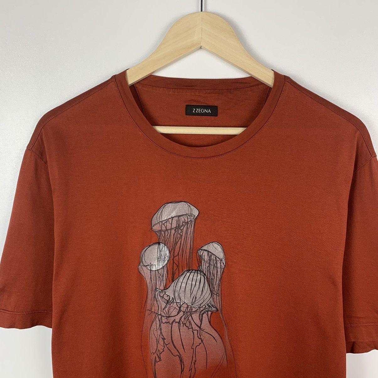 Z Zegna Z Zegna Luxury T Shirt Big Logo Size L Orange Italy Designer Size US L / EU 52-54 / 3 - 2 Thumbnail