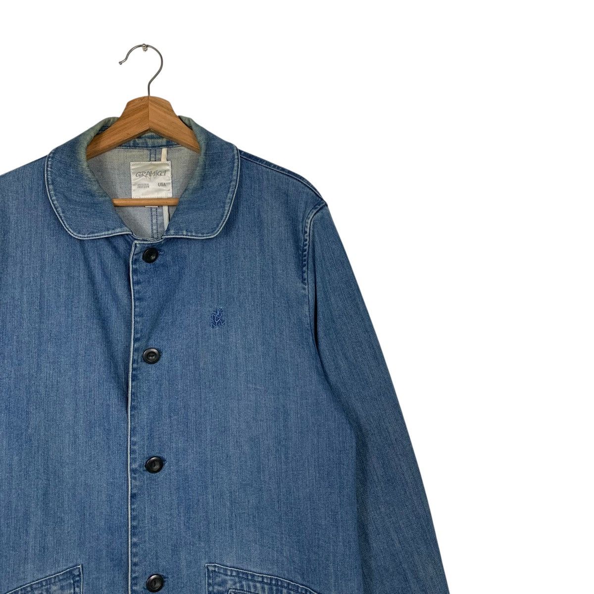 Gramicci GRAMICCI Embroidery Small Logo Work Denim Jacket #2145-C95 Size US XL / EU 56 / 4 - 5 Thumbnail