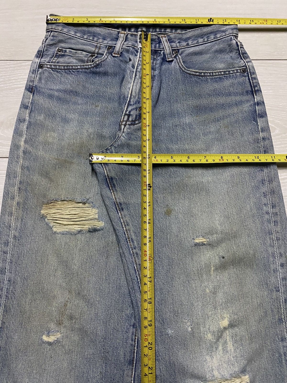 Big John Vintage Big John Grunge Distressed Straight Loose Jeans Size US 28 / EU 44 - 14 Thumbnail
