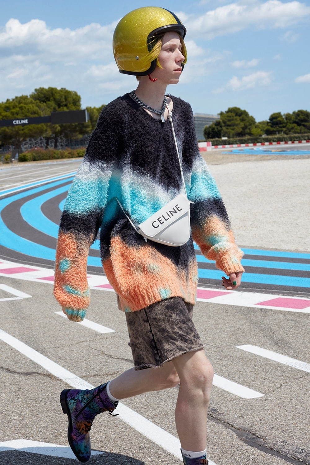 Celine CELINE BY HEDI SLIMANE 21SS OVERSIZE Tie-Dye Brushed Sweater Size US XS / EU 42 / 0 - 3 Thumbnail