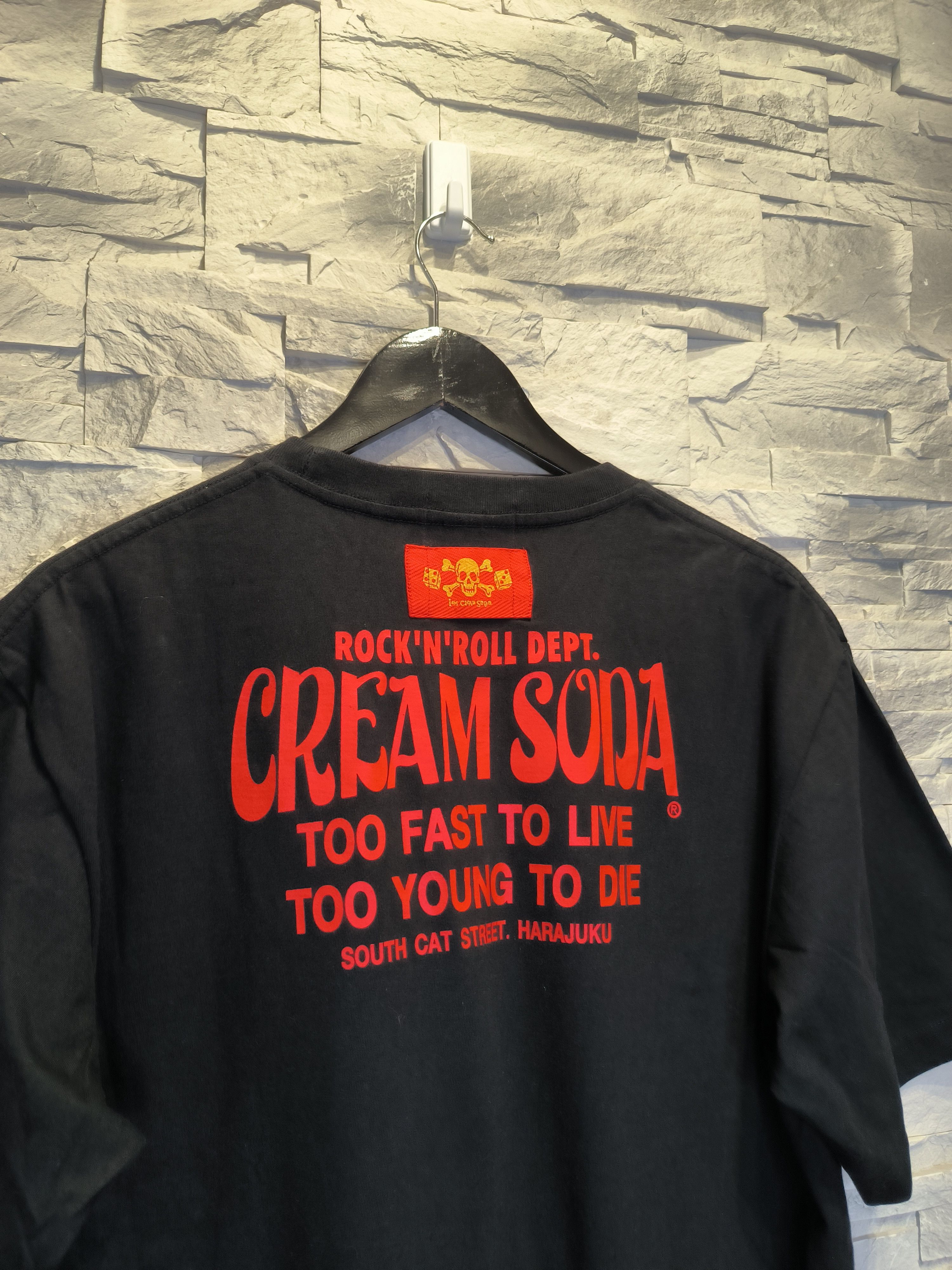 Japanese Brand Cream Soda T-Shirt Print Big Logo Modern Classic Tee Size US L / EU 52-54 / 3 - 4 Thumbnail