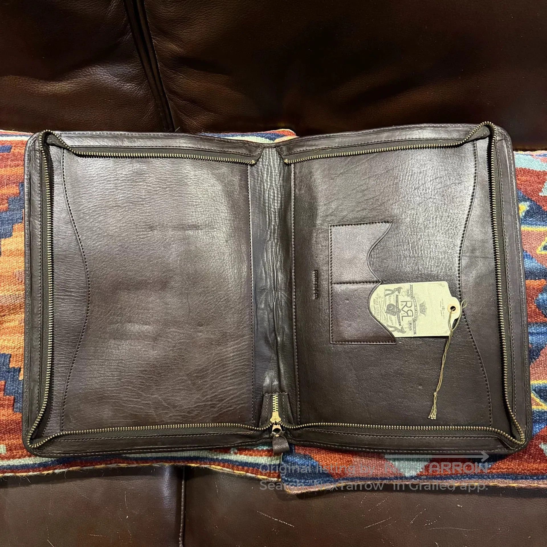 RRL Ralph Lauren RRL Indian Chief Carving Briefcase. Size ONE SIZE - 4 Thumbnail