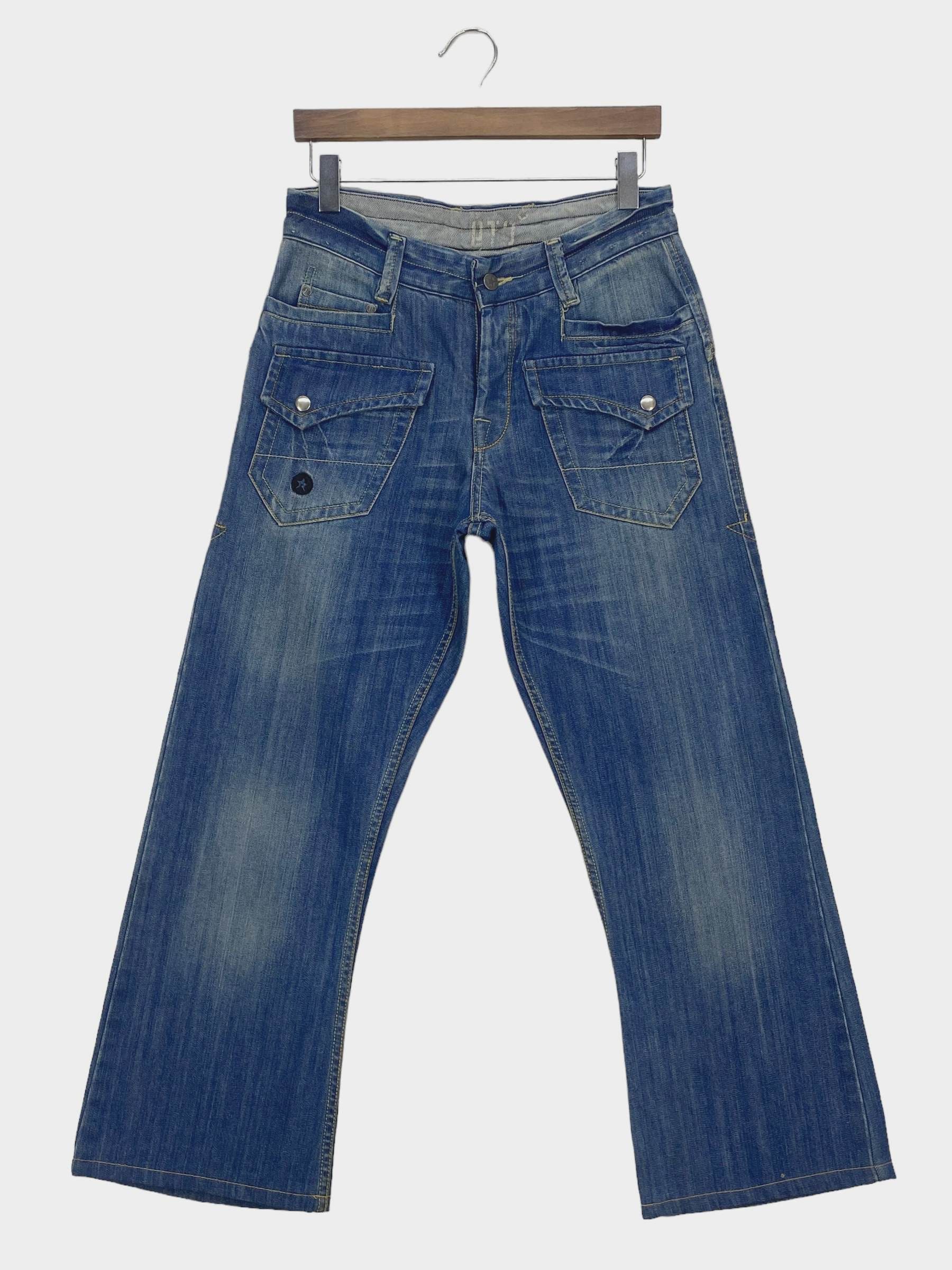 image of Body Glove x Distressed Denim Eto Baker Pocket Denim Jeans in Blue, Men's (Size 30)