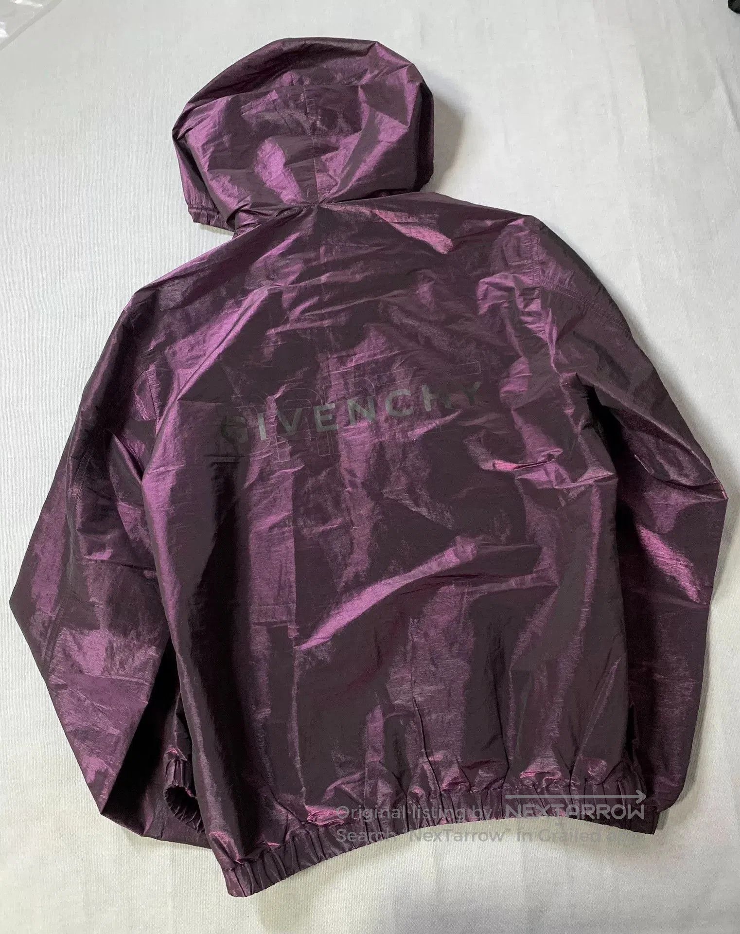 Givenchy Givenchy Purple Metallic Reflective Hooded Jacket. Size US S / EU 44-46 / 1 - 3 Thumbnail