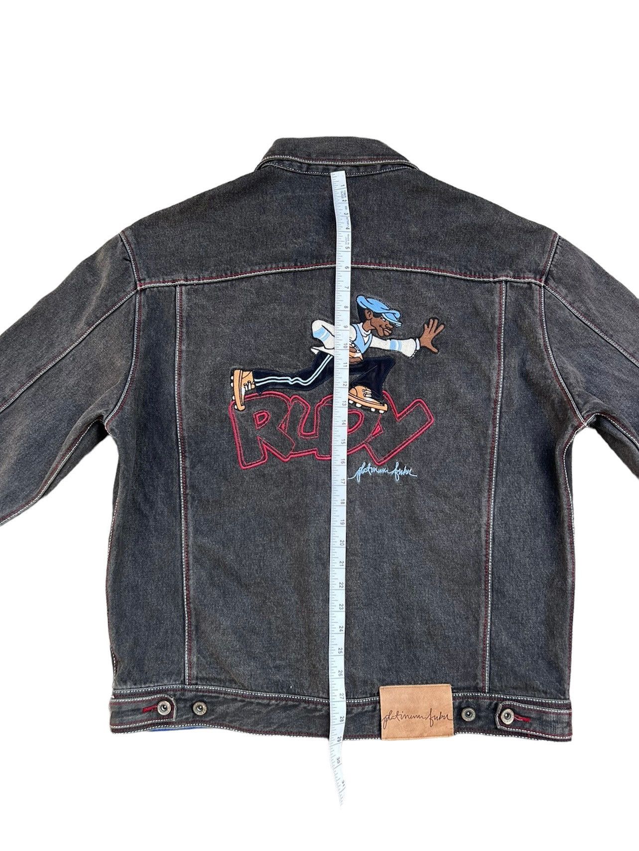Fubu VTG Platinum Fubu RUDY Embroidery Baggy Hip Hop Denim Jacket Size US L / EU 52-54 / 3 - 3 Thumbnail