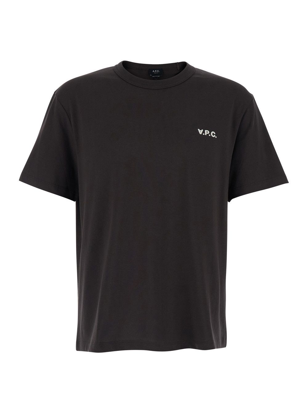 A.P.C. Brown Crew Neck T-shirt with Front Logo in Cotton Man Size US XL / EU 56 / 4 - 1 Thumbnail