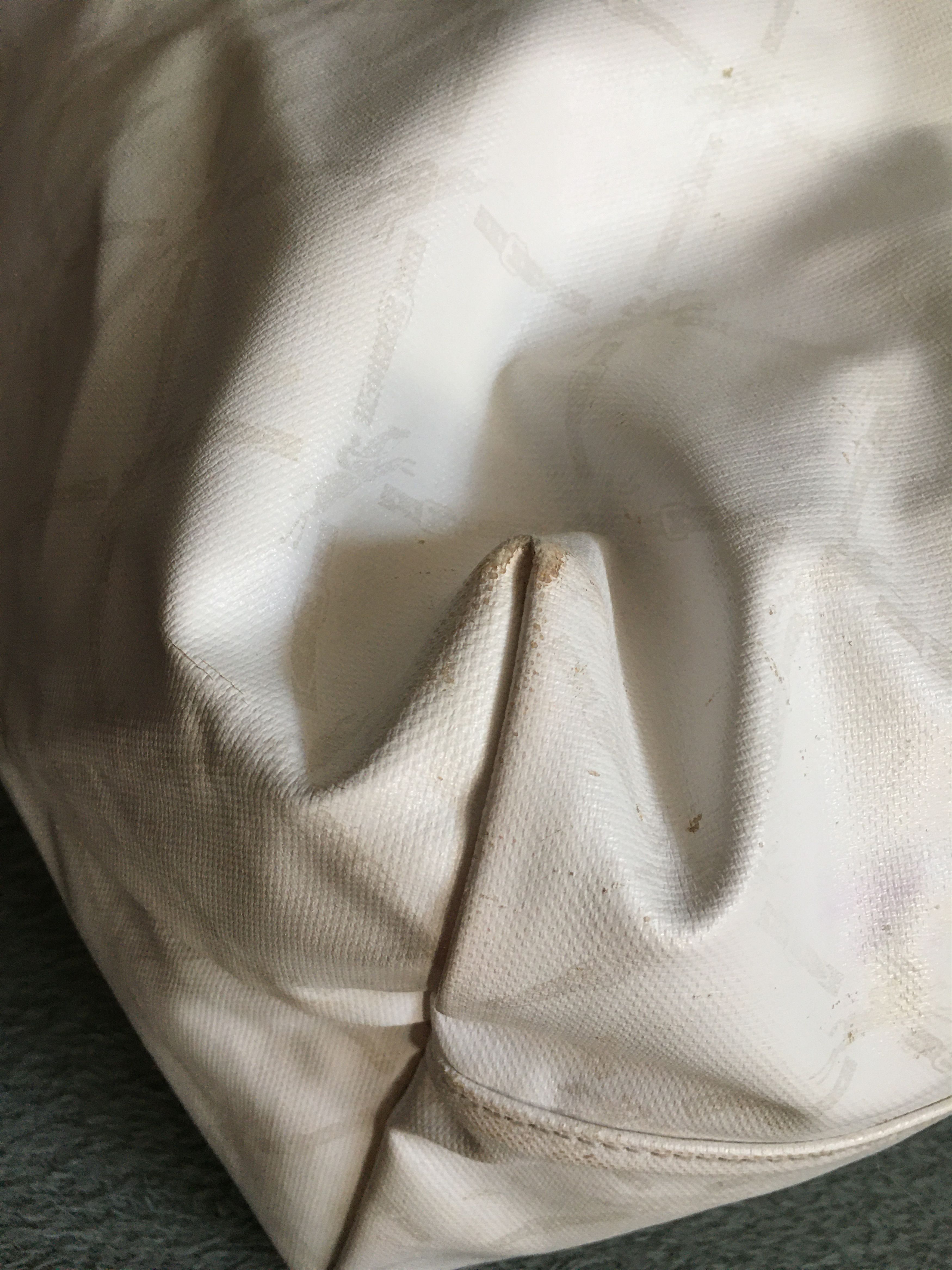 Longchamp Longchamp White Logo Print Coated Canvas Le Pliage Tote Bag Size ONE SIZE - 14 Thumbnail