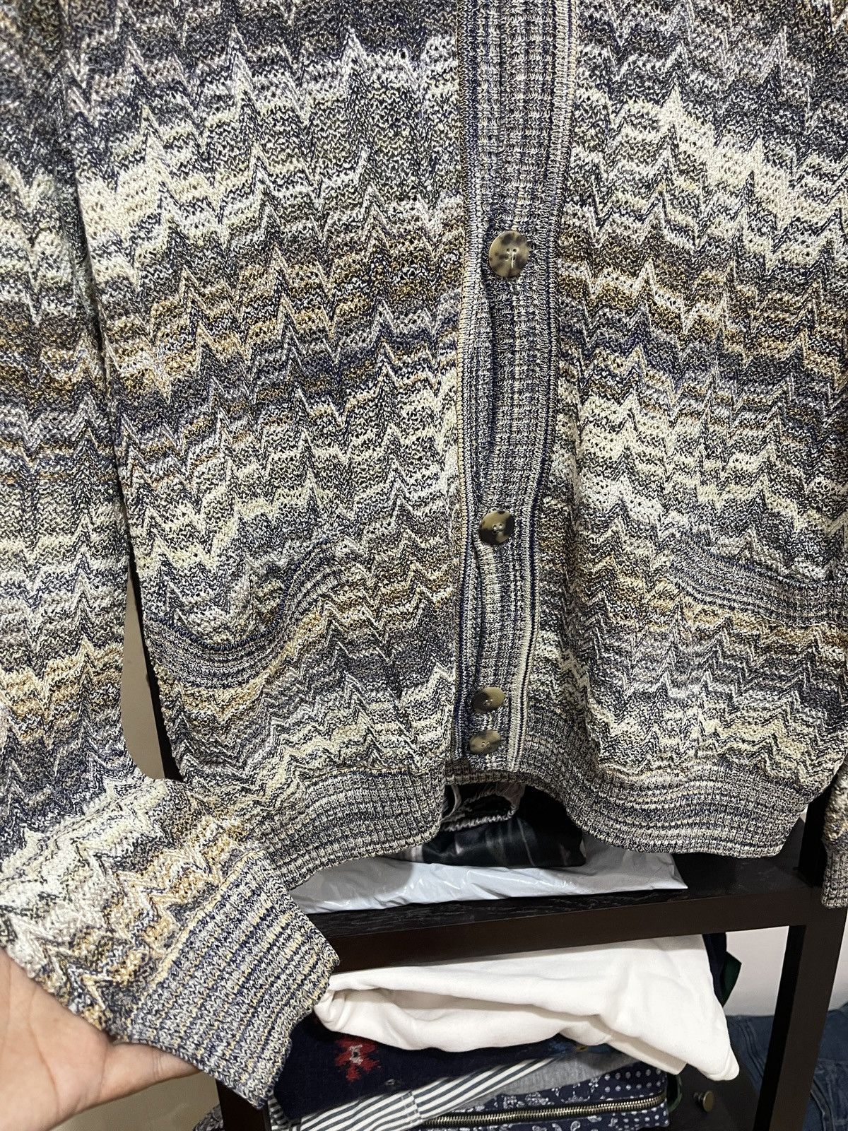 Missoni Missoni Cardigan Knit Zigzag patern Size US L / EU 52-54 / 3 - 4 Thumbnail