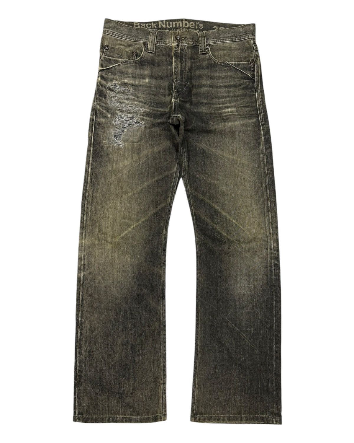 If Six Was Nine 🔥Rare Smoke Grey Back Number Homeless Denim Jeans Size US 32 / EU 48 - 7 Thumbnail