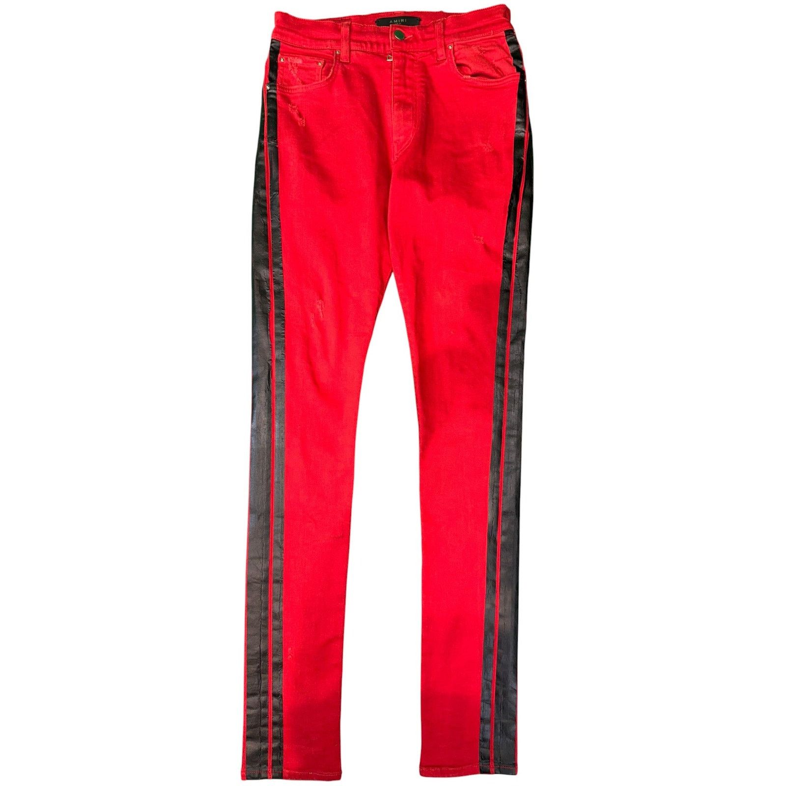 Amiri Amiri Red & Black Stripe Jeans Size US 30 / EU 46 - 1 Thumbnail
