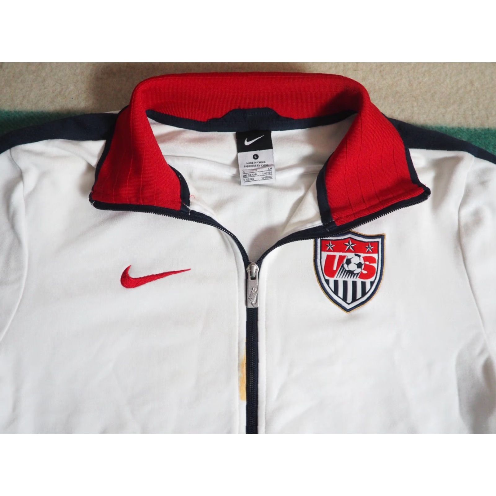 Nike Nike Team USA Track Jacket Mens S Full Zip Red White Soccer Sports Logo Jacket Size US S / EU 44-46 / 1 - 5 Thumbnail