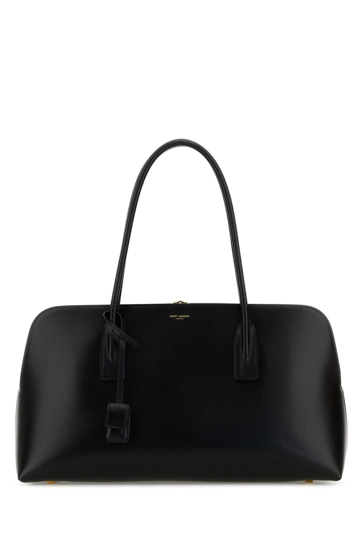 Saint Laurent Paris Black Leather Shopping Bag Size ONE SIZE - 1 Thumbnail